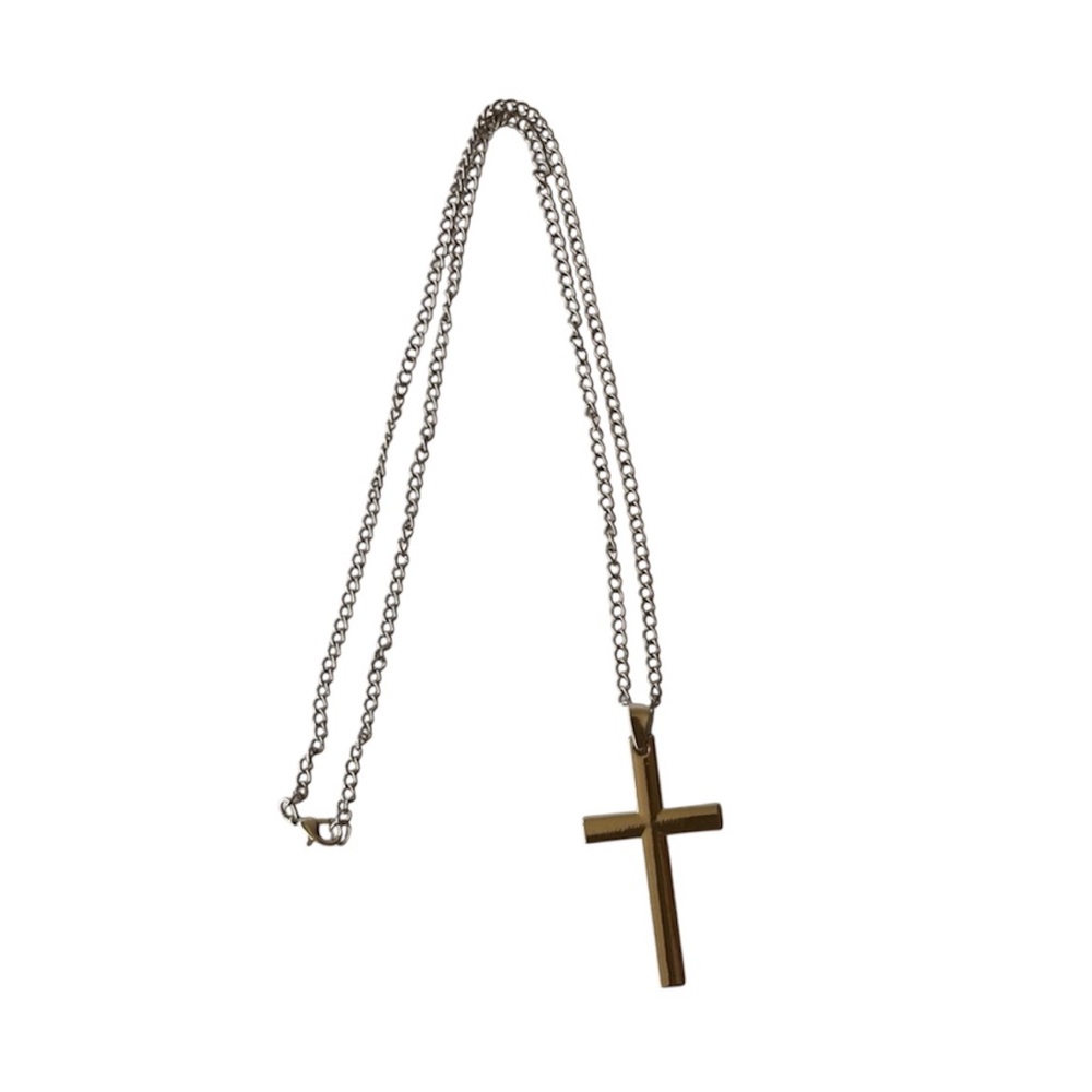 Silver Cross Pendant Necklace
